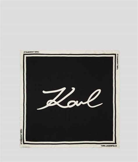 Women's K/SIGNATURE SILK SCARF by KARL LAGERFELD